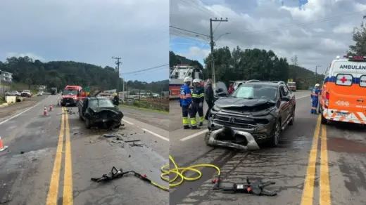 Colisão frontal deixa feridos na ERS-122, em Antônio Prado - Studio TV
