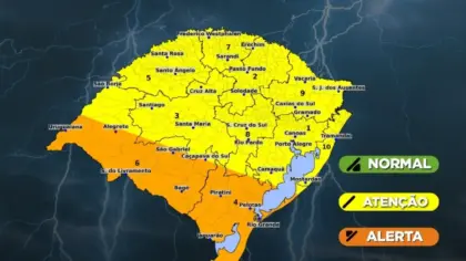 Defesa Civil alerta para tempestades com ventos acima de 90 km/h e até 150 mm de chuva no RS - Studio TV