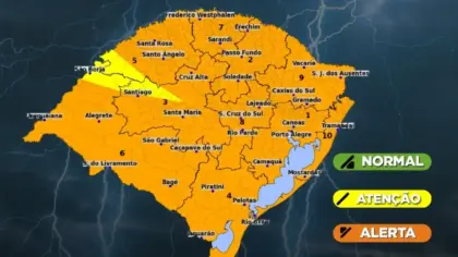 Defesa Civil alerta para temporais severos, granizo e risco de inundações no RS - Studio TV