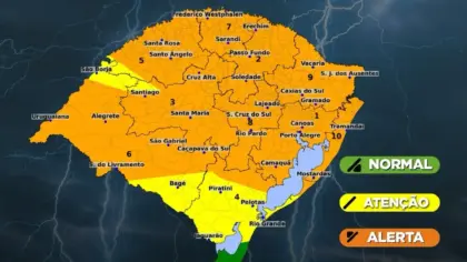 Defesa Civil atualiza alerta para tempestades severas, granizo e risco de tornado no RS - Studio TV