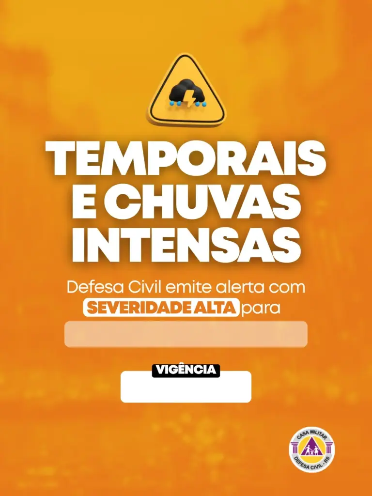 Defesa Civil de Veranópolis alerta para chuvas intensas, ventos fortes e risco de granizo - Studio TV