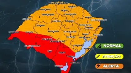 Defesa Civil emite alerta severo para tempestades, granizo e ventos acima de 100 km/h no RS - Studio TV