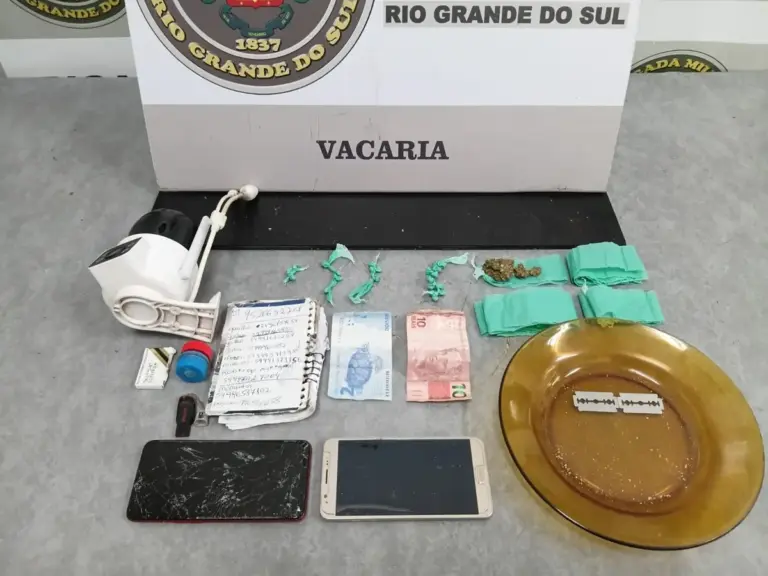 Duas pessoas são presas por tráfico de drogas em Vacaria - Studio TV