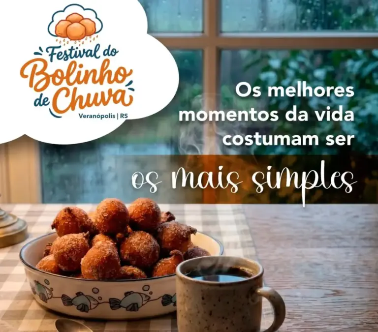 Festival do Bolinho de Chuva começa neste sábado em Veranópolis com gastronomia, música e atrações gratuitas - Studio TV