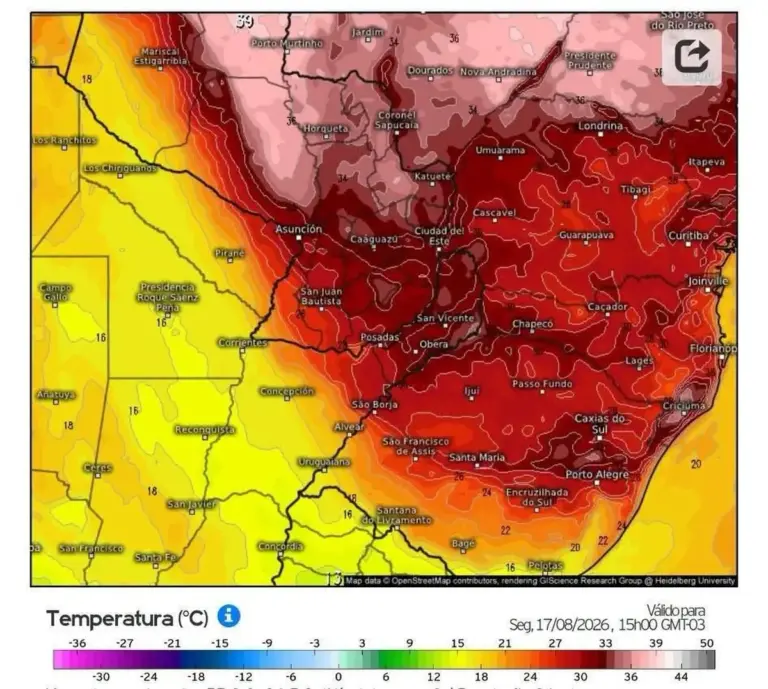 Forte pulso de ar quente pode elevar temperaturas acima dos 30°C no Sul do Brasil - Studio TV