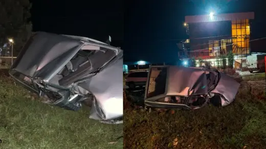 Gol capota na ERS-122 e deixa motorista ferido em Antônio Prado - Studio TV