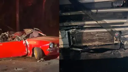 Grave acidente entre carro e caminhão deixa duas pessoas mortas na BR-470, em Bento Gonçalves na noite deste domingo - Studio TV