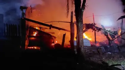 Incêndio atinge residência e mobiliza bombeiros durante a madrugada em Antônio Prado - Studio TV