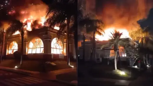 Incêndio destrói salão de festas após festa infantil em Cachoeirinha - Studio TV