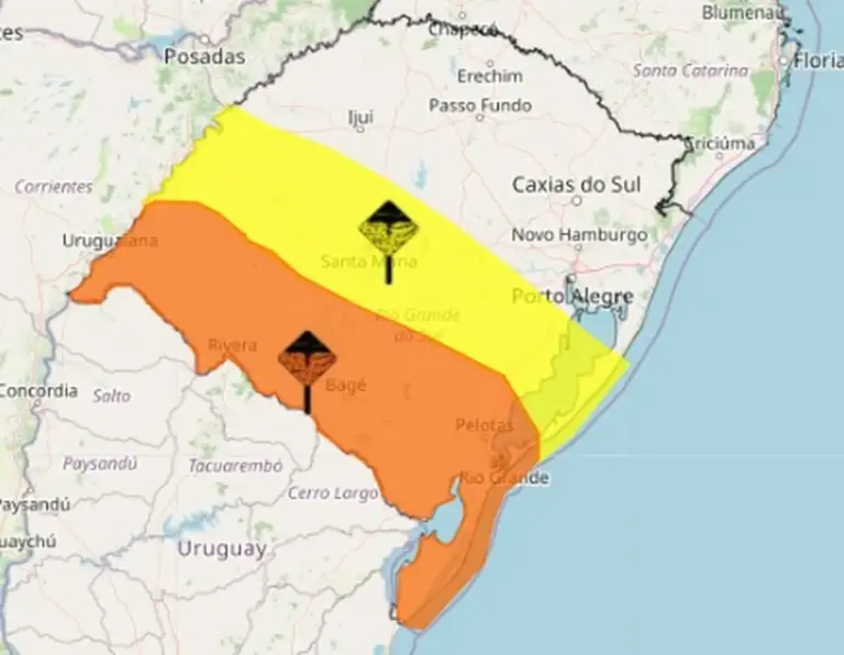 Manhã começa com dois avisos de tempestade no Rio Grande do Sul - Studio TV