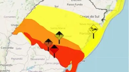 Manhã começa com quatro alertas do Inmet no Rio Grande do Sul; chuva pode passar de 100 mm - Studio TV