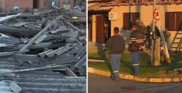Moradores de Minas do Leão ainda contabilizam prejuízos de forte temporal - Studio TV