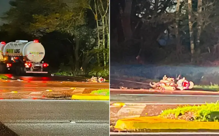 Motociclista morre após colisão com caminhão na RS-240, em Portão - Studio TV