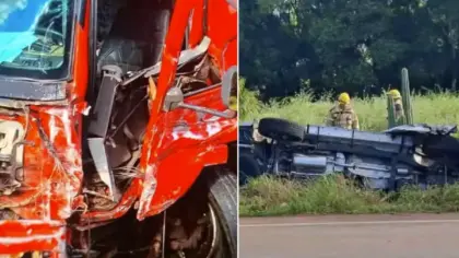 Motorista de caminhonete morre em colisão frontal com caminhão na ERS-324, entre Ijuí e Catuípe - Studio TV