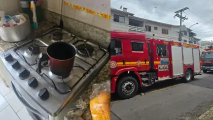 Panela esquecida no fogão provoca princípio de incêndio em apartamento de Bento Gonçalves - Studio TV