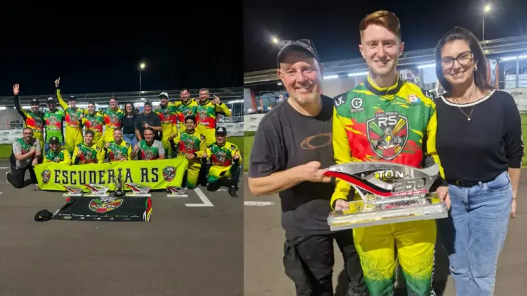 Piloto veranense Germano Peruzzo conquista pódio e ajuda equipe a assumir liderança de campeonato de kart - Studio TV