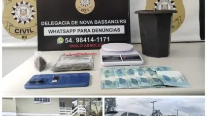 Polícia Civil prende homem suspeito de tráfico de drogas em Nova Bassano - Studio TV