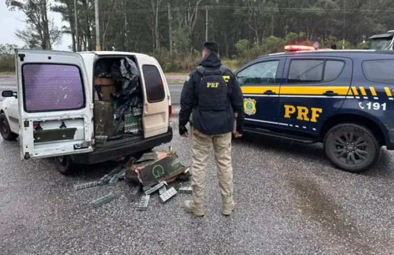 PRF apreende 10 mil maços de cigarros contrabandeados na BR-153, em Bagé - Studio TV