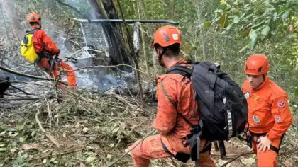 Queda de helicóptero deixa quatro mortos em área de mata no Rio de Janeiro - Studio TV