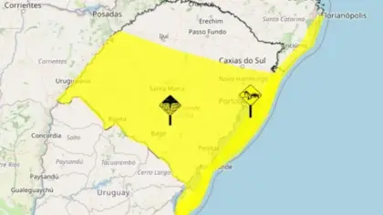 Rio Grande do Sul entra em alerta para tempestades, granizo e ventos fortes neste domingo - Studio TV