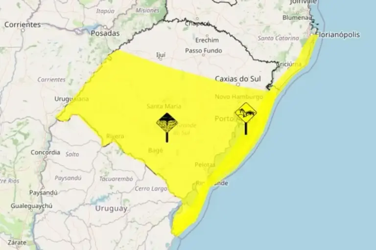 Rio Grande do Sul entra em alerta para tempestades, granizo e ventos fortes neste domingo - Studio TV