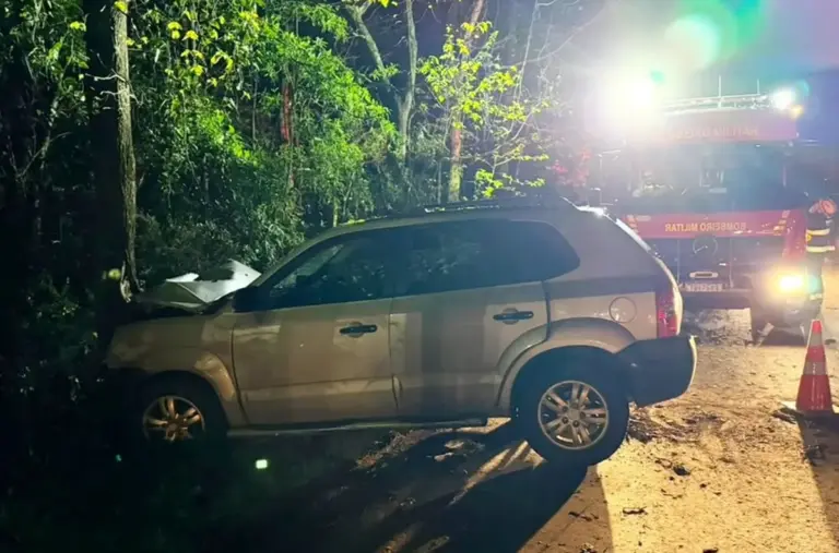 Jovem morre após carro sair da pista e bater em árvore na BR-386, em Sarandi - Studio TV