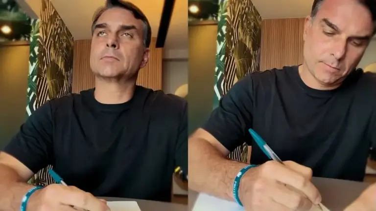 Flávio Bolsonaro se emociona após ter visita ao pai negada no Dia dos Pais - Studio TV