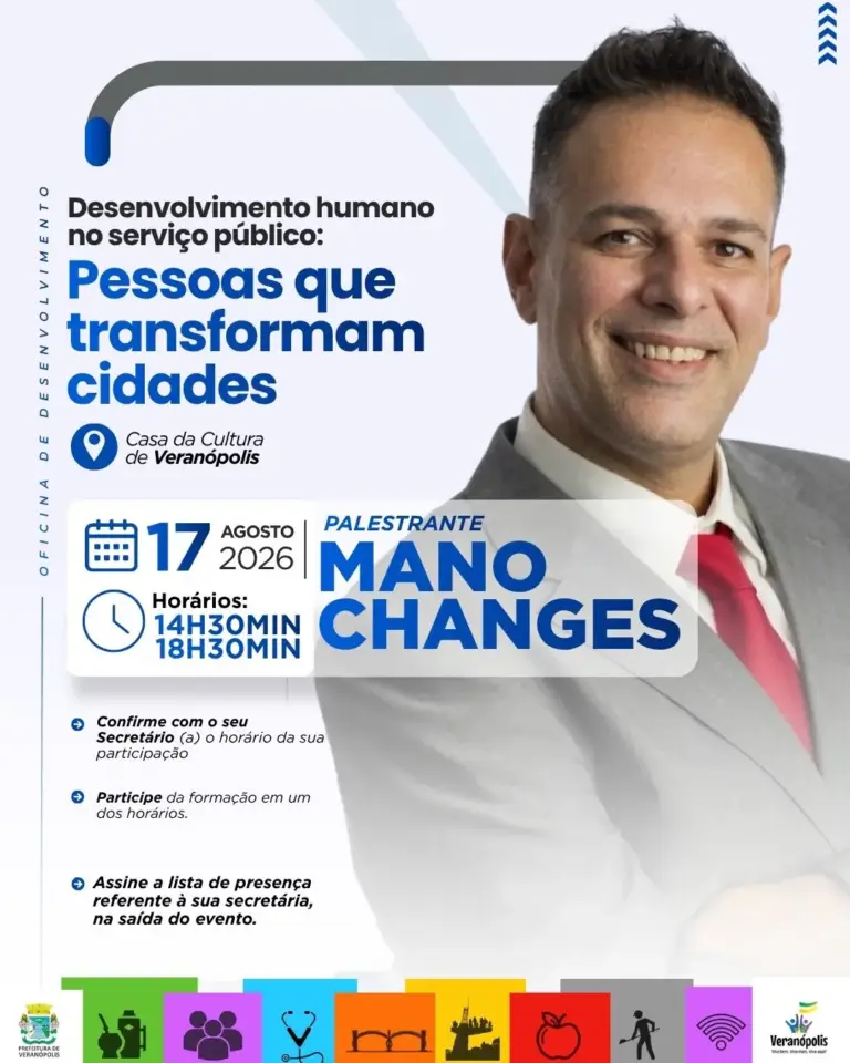 Mano Changes palestra sobre desenvolvimento humano no serviço público em Veranópolis - Studio TV