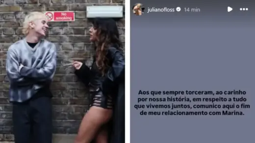 Juliano Floss e Marina Sena terminam namoro após dois anos de relacionamento - Studio TV