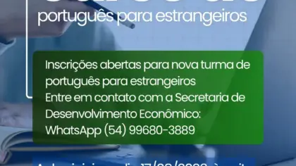 Veranópolis abre inscrições para curso gratuito de Português para Estrangeiros - Studio TV
