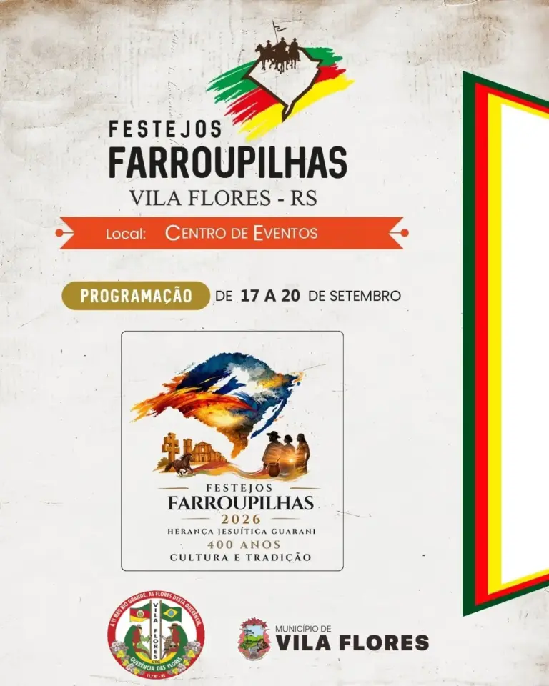 Vila Flores divulga programação dos Festejos Farroupilhas de setembro - Studio TV