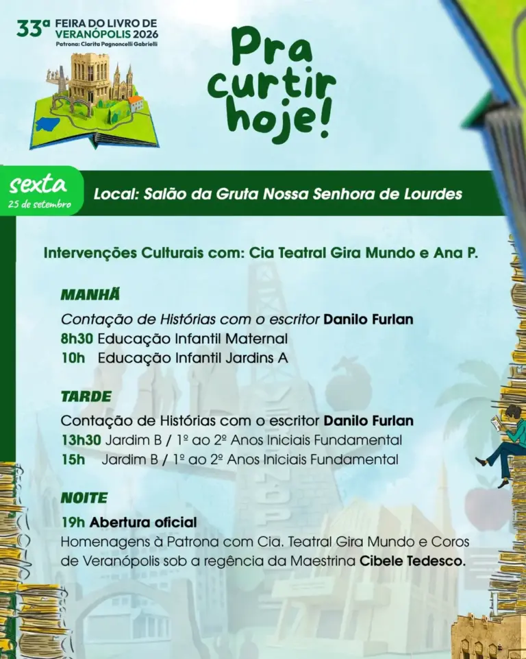 33ª Feira do Livro de Veranópolis começa nesta sexta-feira com programação cultural e homenagens - Studio TV