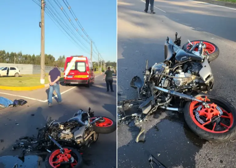 Acidente entre motocicleta e caminhão deixa uma pessoa morta na ERS-122, em São Sebastião do Caí - Studio TV