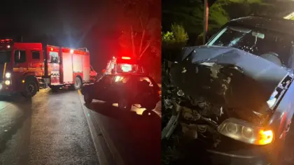 Acidente envolvendo dois carros mobiliza Bombeiros, Samu e PRF na BR-470 em Bento Gonçalves - Studio TV