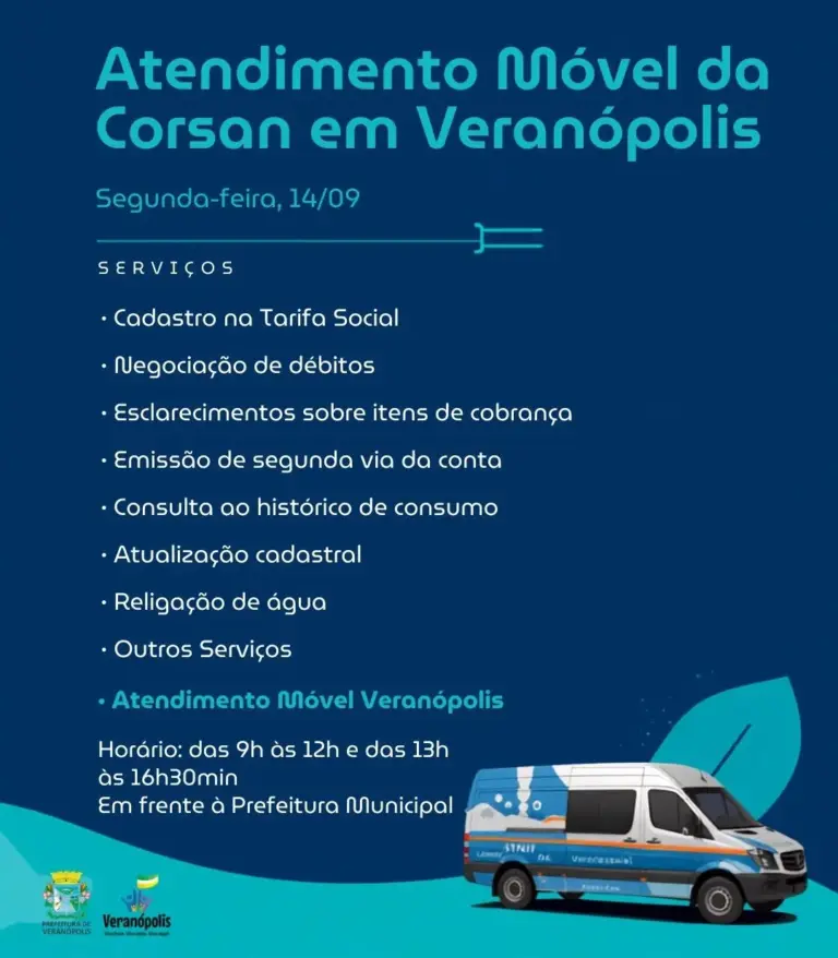 Atendimento Móvel da Corsan estará em Veranópolis na segunda-feira - Studio TV
