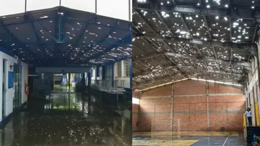 Aulas são suspensas nas redes municipal e estadual de Santiago após temporal de granizo - Studio TV