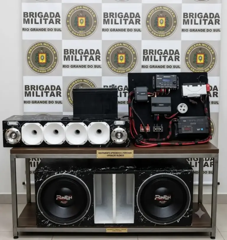 Brigada Militar apreende equipamentos de som automotivo e prende três pessoas em Farroupilha - Studio TV