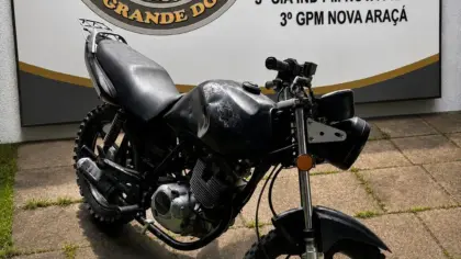 Brigada Militar apreende motocicleta com sinais identificadores adulterados em Nova Araçá - Studio TV
