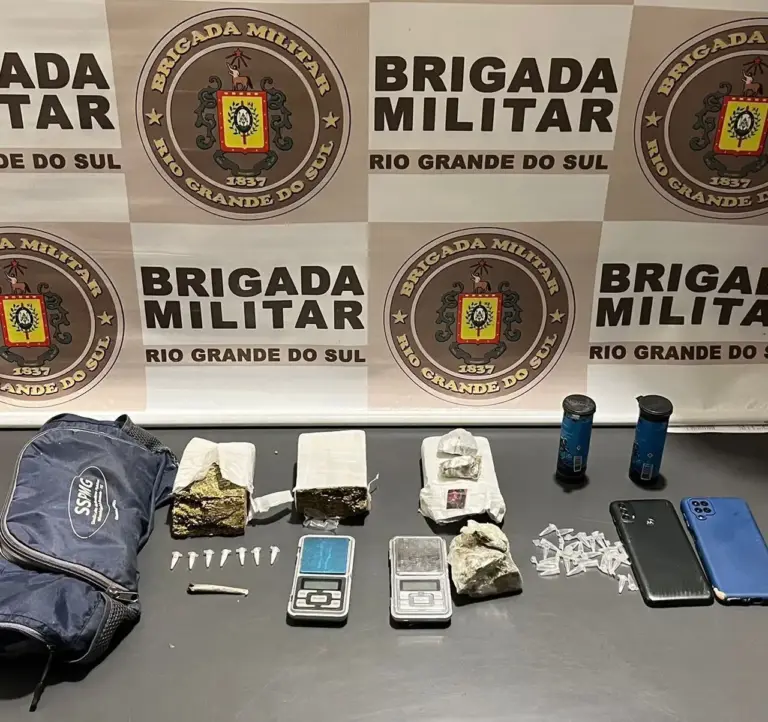 Brigada Militar prende dupla com mais de um quilo de drogas em Canela - Studio TV