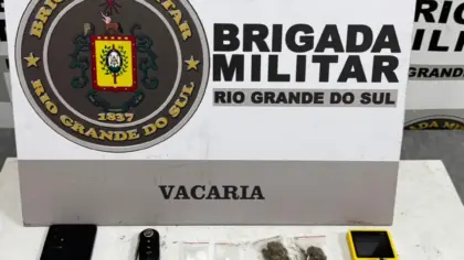 Brigada Militar prende homem por tráfico de drogas no bairro Jardim América, em Vacaria - Studio TV