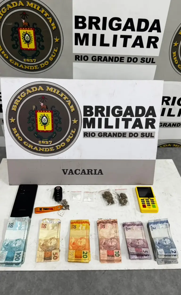 Brigada Militar prende homem por tráfico de drogas no bairro Jardim América, em Vacaria - Studio TV