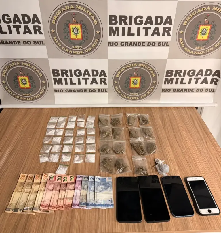 Brigada Militar prende jovem e apreende três adolescentes por tráfico de drogas em Garibaldi - Studio TV