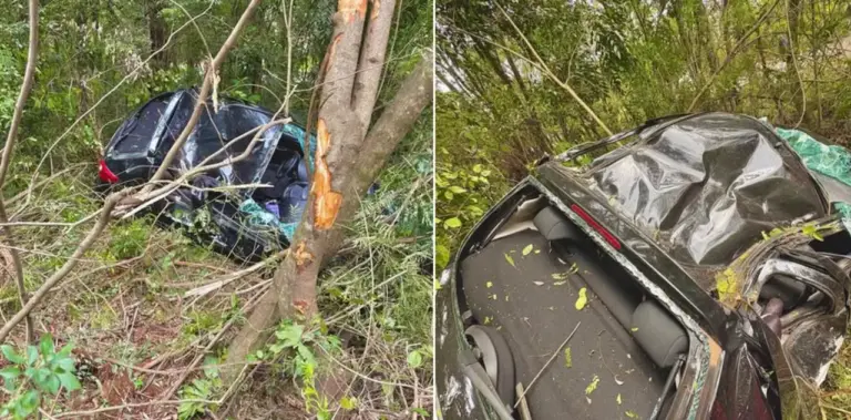Capotamento deixa motorista ferido no bairro Santa Rita, em Marau - Studio TV