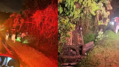 Carro capota na BR-470 e motorista recusa atendimento médico em Bento Gonçalves - Studio TV
