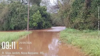 Chuva supera 170 milímetros e causa transtornos em Nova Bassano - Studio TV