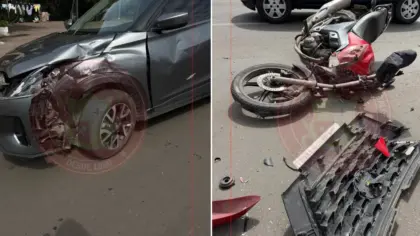 Colisão entre carro e motocicleta deixa duas pessoas feridas em Garibaldi - Studio TV
