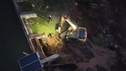 Corsan mobiliza máquinas e amplia operação de segurança na Barragem Arroio São Luiz, em São Marcos - Studio TV