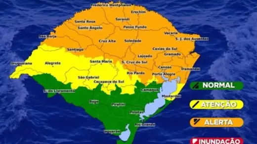 Defesa Civil alerta para tempestades, ventos acima de 90 km/h e chuva de até 200 mm no RS - Studio TV