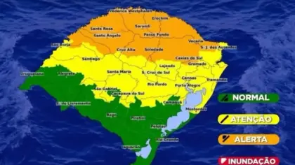 Defesa Civil atualiza alerta hidrológico e aponta risco de alagamentos no Rio Grande do Sul - Studio TV