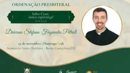 Diácono Stefano Fagundes Petroli será ordenado padre em novembro, em Bento Gonçalves - Studio TV